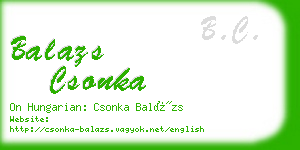 balazs csonka business card